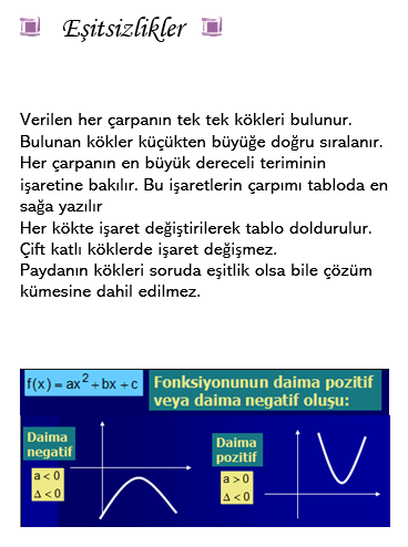 Eşitsizlik Formülü